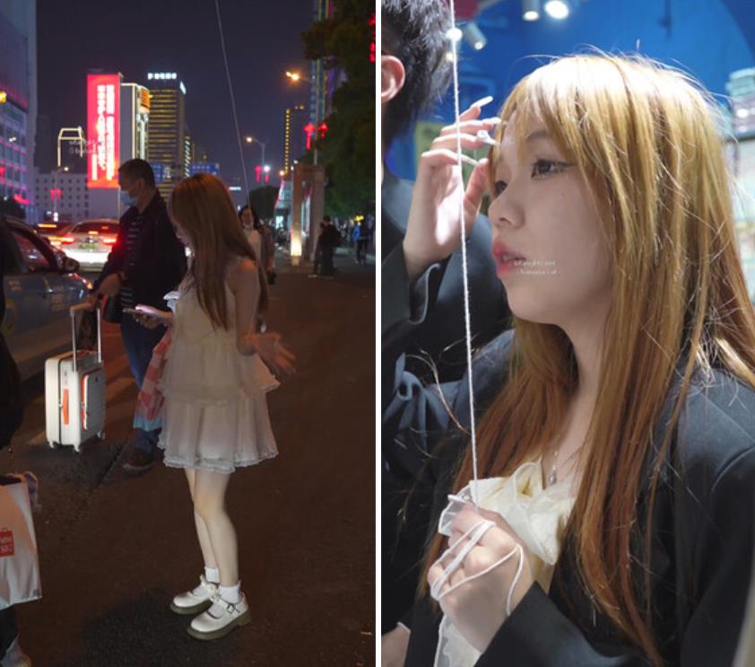 尾随偷拍美女裙底❤️蕾丝吊带裙小公主约会..双腿岔开露骚窄内给大家看好利来小姐姐肉丝内内怼镜头