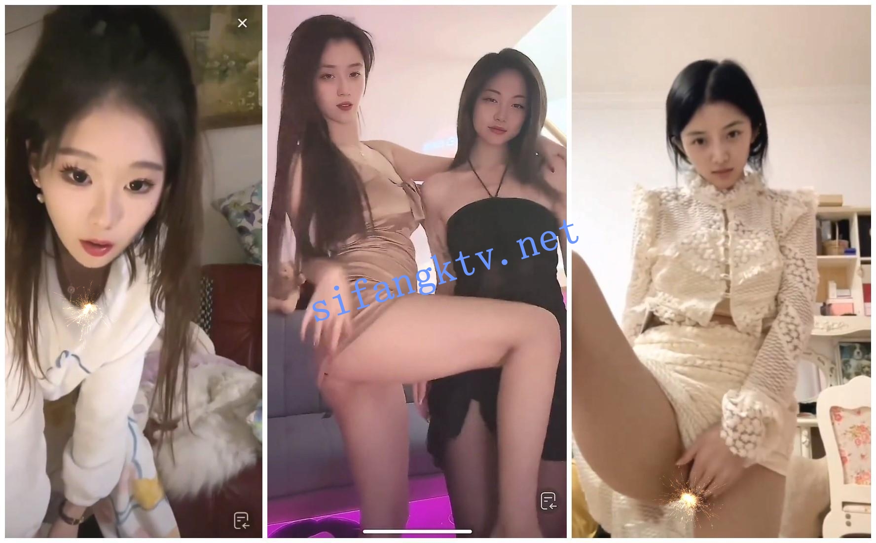 【快手抖音颜值精选24.2月合集】各路网红美女闪现露点走光