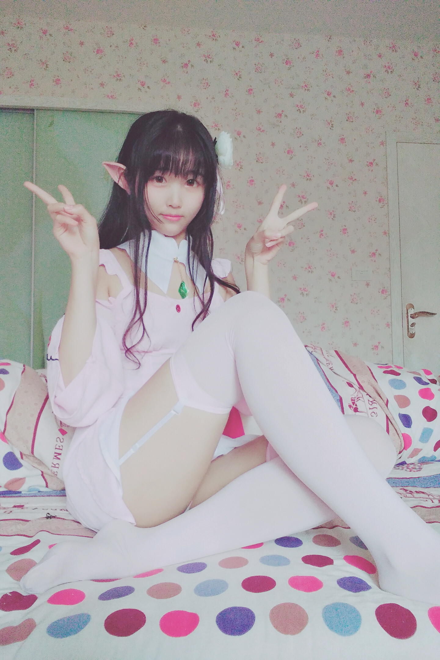 【绝版收藏】,几十万粉丝的微博红人,【啪喵少女】,宅男女神已退圈,萌系女神JK装 艾米利亚 岛风,颜值非常高