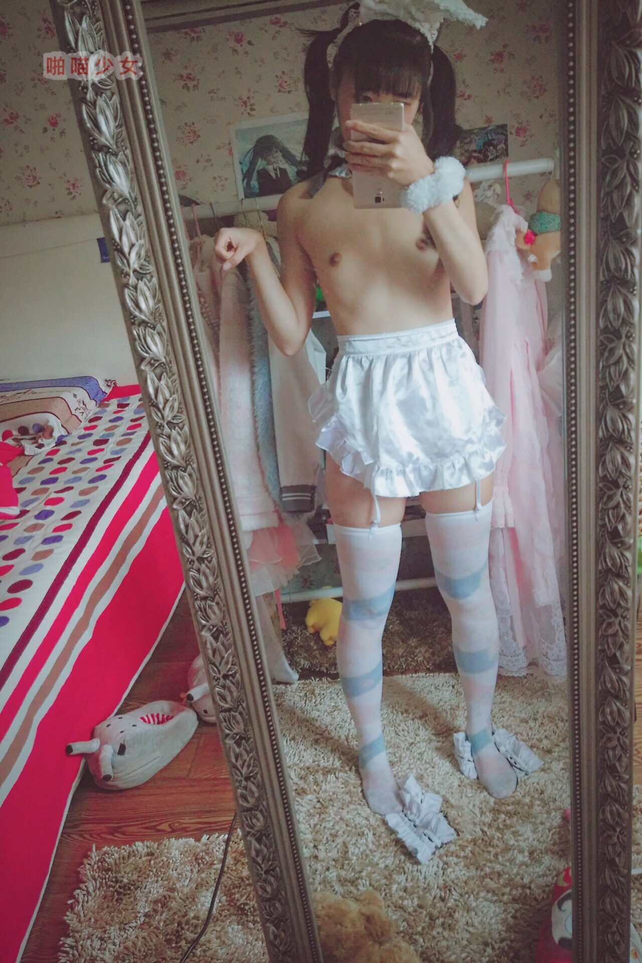 【绝版收藏】，几十万粉丝的微博红人，【啪喵少女】，宅男女神已退圈，露背毛衣 萝莉洋裙 遠坂凜，颜值非常高