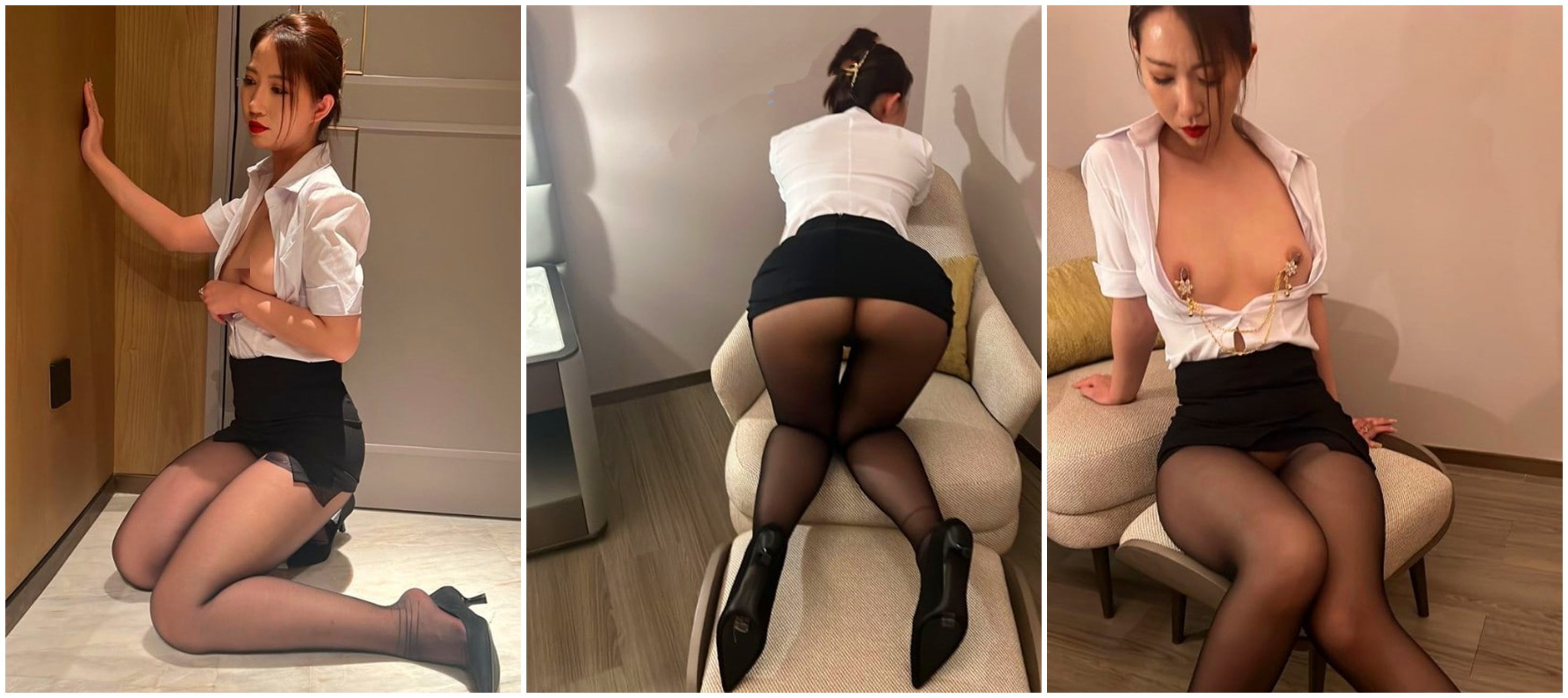 极品泄密流出视图❤️广州新思路模特许XX被绿帽老公和他的兄弟一起操,最強口爆吞精,3p淫乱!场面极度混乱完整版