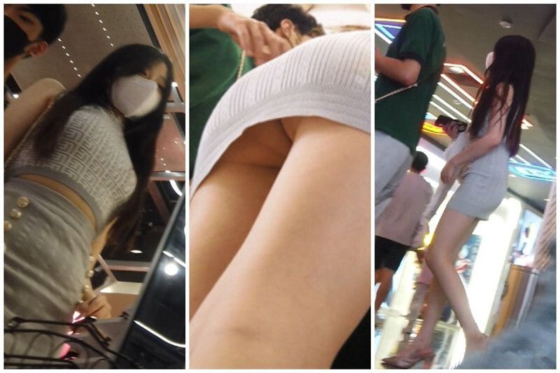大型购物中心抄底极品包臀裙美女❤️性感骚丁偶现小骚B