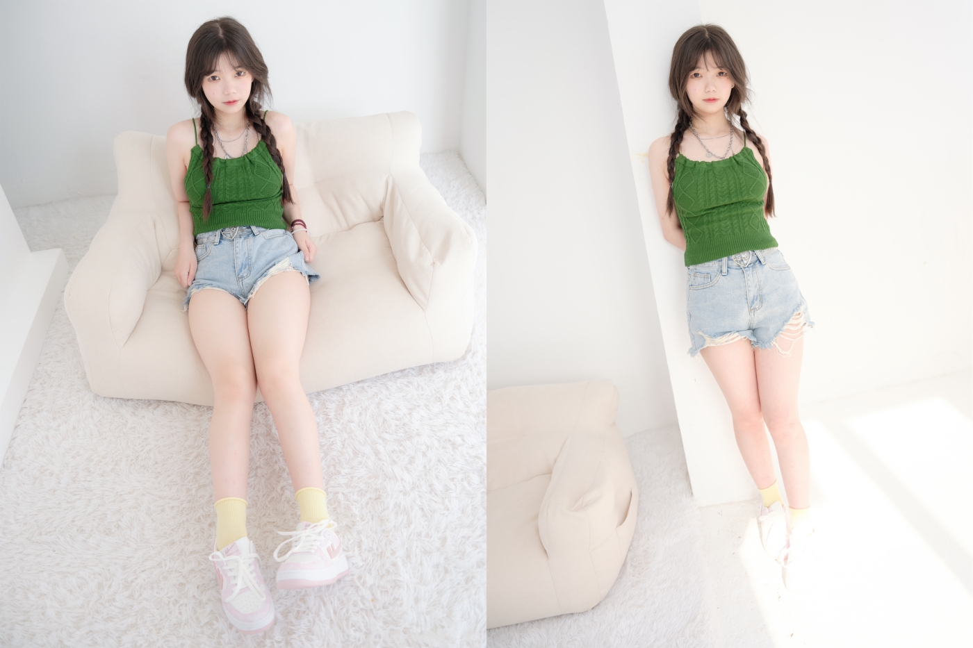 2024紧急企划万元内部私定露脸,清纯肥美萝莉美少女【奶昔】绿毛背心牛仔短裤脱光露奶露逼自摸,4K画面相当诱惑
