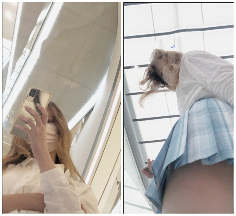 商场一路跟踪抄底JK裙美女竟然是无内好肥美的鲍鱼真想尝一下